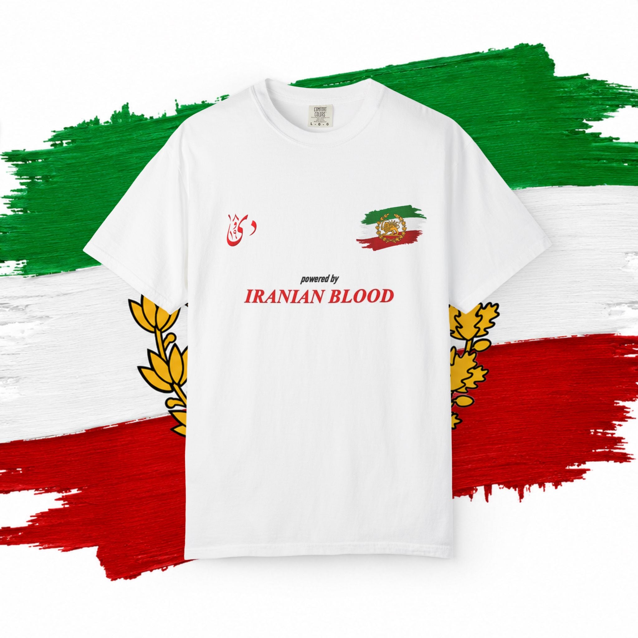 #11 MY FLAG - Iranian Blood T-shirt | LION SUN 11 back number